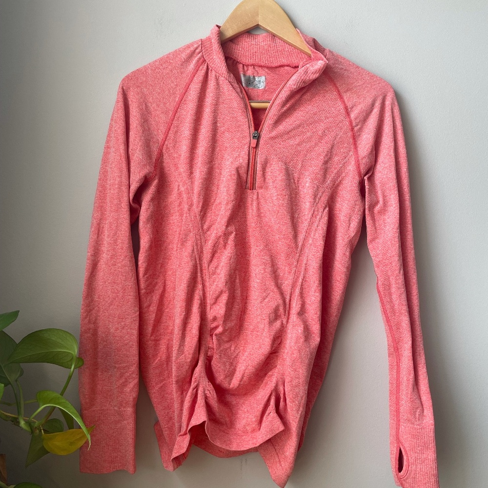 Athleta Speedlight Seamless Quarter Zip-Size Large